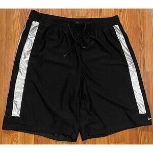 VTG Nike Mesh Mens XL Basketball Shorts Red White Shiny Stripes Y2K